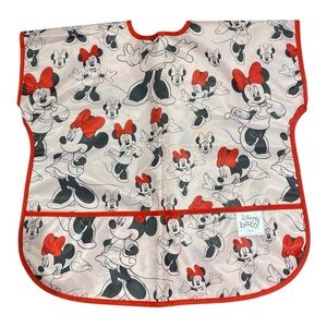 Disney Minnie Mouse Red and White Bib. Like new!!